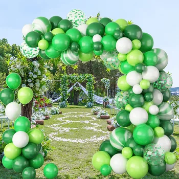 Зеленая гирлянда из воздушных шаров, подставка для украшения глобусов на день рождения, принадлежности для вечеринок, Латексные украшения для душа ребенка, Свадебная цепочка