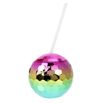 Стаканчики для коктейлей в форме шариков с соломинкой для ночных клубов, вечеринок и дискотек