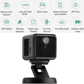 2022 Новая мини-камера HD WiFi, двойной голосовой домофон, Дистанционные камеры ночного видения, DV Камеры безопасности, аудиомагнитофон, камера