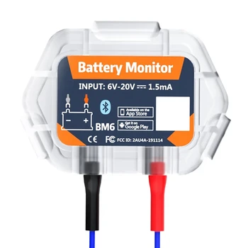 1 ШТ Беспроводной Bluetooth 4.0 Battery Manager Тестер Battery Monitor BM6 Pro с приложением для управления состоянием автомобильного аккумулятора для Android IOS