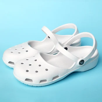 2021 Летние белые сандалии медсестры для женщин, классические сандалии Mary Janes, женские сабо, милые модные туфли