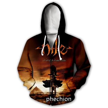 phechion, Новые мужские/женские повседневные толстовки на молнии с 3D принтом Nile Band, модные мужские свободные спортивные толстовки на молнии J64