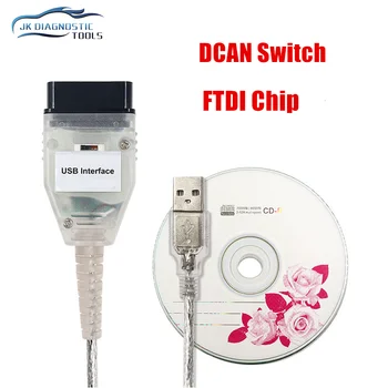 Для BMW INPA DCAN K + CAN & FTDI чип OBD 2 USB диагностический интерфейс OBD2 USB Совместим с серией BMW