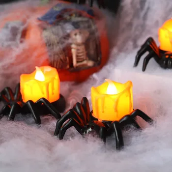 Светодиодные фонарики в виде тыкв, тыквы на Хэллоуин на батарейках, Тыквенные чайные гирлянды, фонарики Jack O’ для украшения Хэллоуина