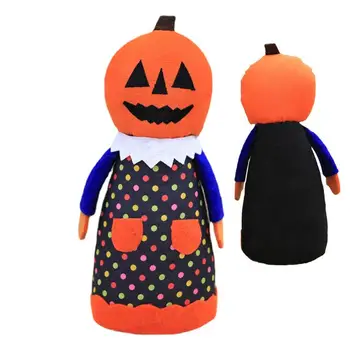 Милая кукла-тыква на Хэллоуин, мягкие плюшевые игрушки для детей, тканевая кукла, нетканый материал, тематический дизайн на Хэллоуин, форма тыквы для