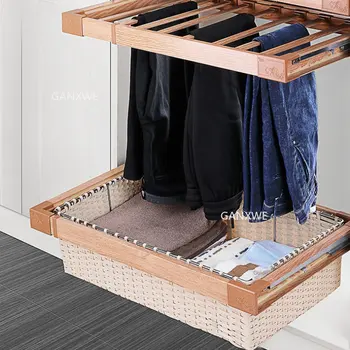 Индивидуальный Неперфорированный Шкаф для хранения брюк для всего дома Телескопическая Вешалка для брюк Для шкафа для брюк