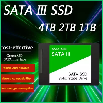 Новый SSD-накопитель 4 ТБ 2 ТБ Жесткий диск Sata3 2,5-дюймовый высокоскоростной мобильный жесткий диск емкостью 1 ТБ Внутренние твердотельные накопители для ноутбуков настольных компьютеров