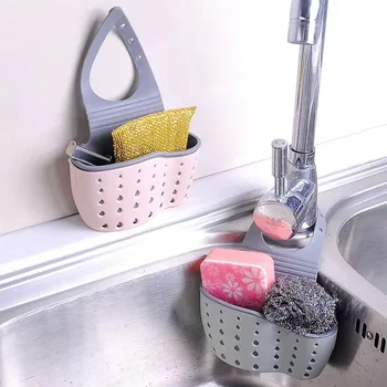Креативная Пластиковая Подвесная корзина для слива в раковину, Кухонный регулируемый кран для раковины, губка для посудомоечной машины, корзина для хранения кухонных принадлежностей